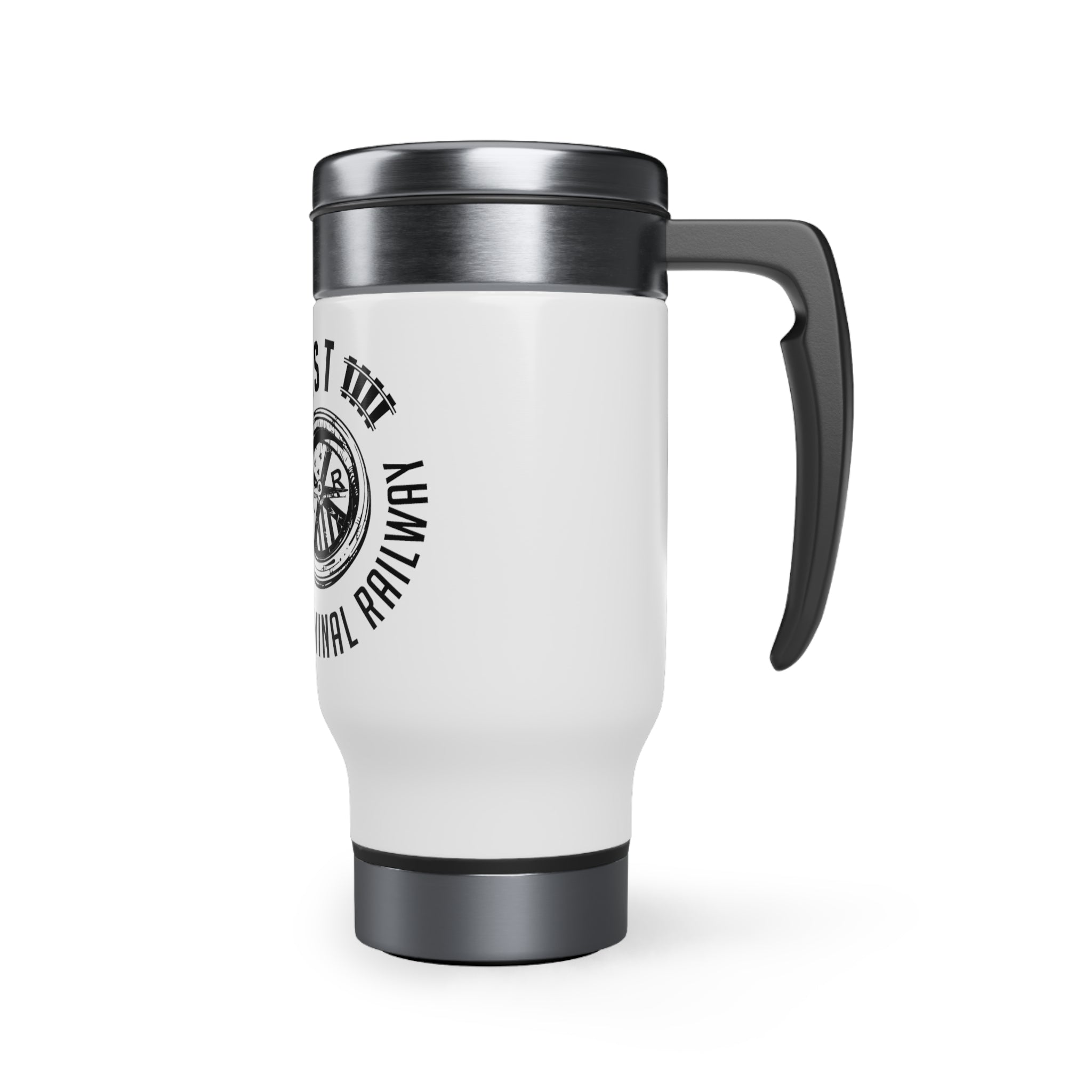 Stainless Steel Travel Mug with Handle, 14oz  RailRoad Merch